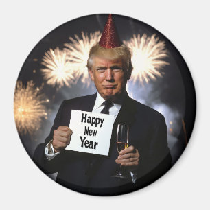 Imán Donald Trump celebra el estilo de Año Nuevo