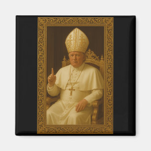 Imán Donald Trump como meme del Vaticano