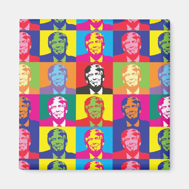 Imán Donald Trump: el foco de arte pop (Frente)