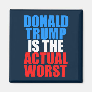 Imán Donald Trump es el azul peor real