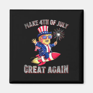 Imán Donald Trump Fuegos Artificiales Patrióticos Hacen
