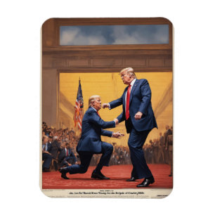 Imán Donald Trump luchando contra un oponente débil Joe