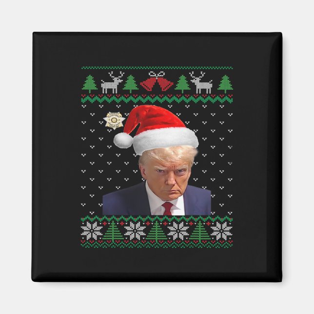 Imán Donald Trump Mug abatió a Navidades feos (Frente)