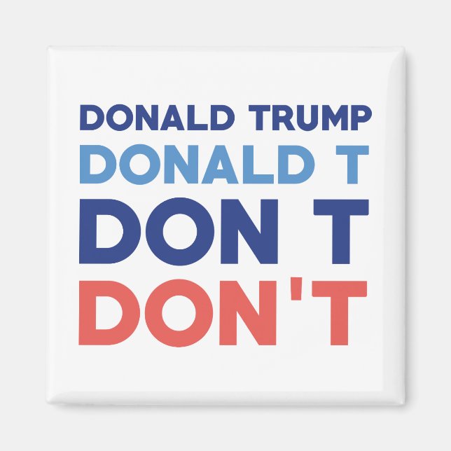Imán Donald Trump no (Frente)