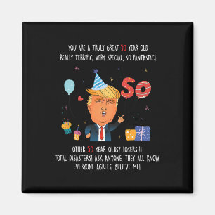 Imán Donald Trump Presidente Divertido Cumpleaños 50 Tr
