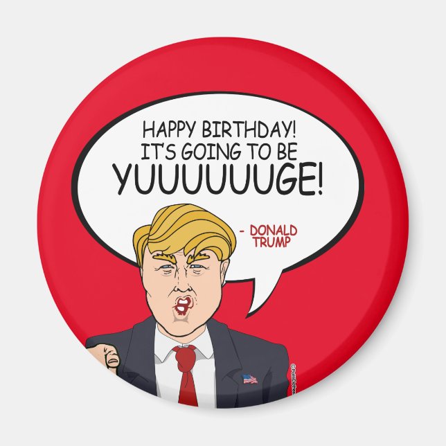 Imán Donald Trump saludo - Feliz cumpleaños -.png (Frente)