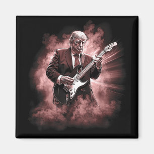 Imán Donald Trump tocando guitarra del rock eléctrico