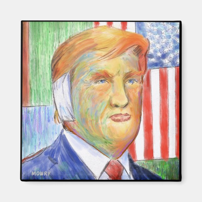 Imán Donald Trump Van Gogh Magnet (Frente)