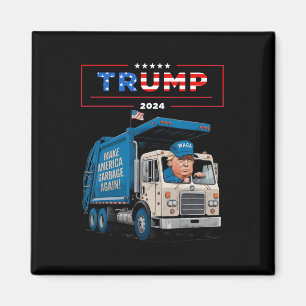 Imán Donald Trump viaja en basura camiseta