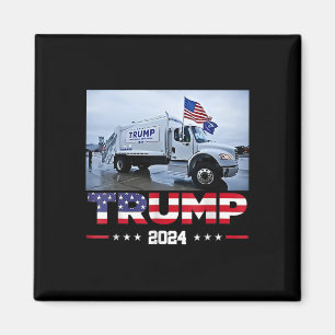 Imán Donald Trump viaja en camión de basura - camión de