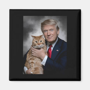 Imán Donald Trump Y Cat Funny Trump Y Cat