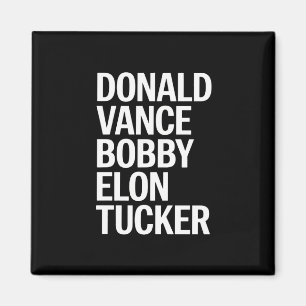 Imán Donald Vance Bobby Elon y Tucker 