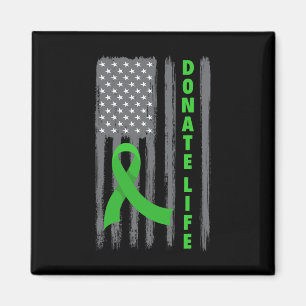Imán Donar vida Bandera Patriótica Estadounidense Usa R
