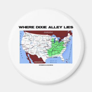 Imán Dónde está Dixie Alley (Mapa de los Estados Unidos