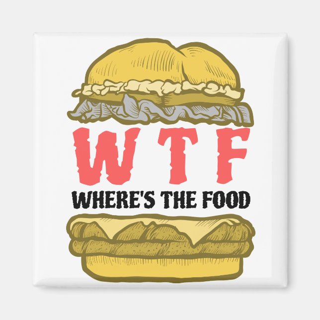 Imán ¿Dónde está la comida? (Frente)