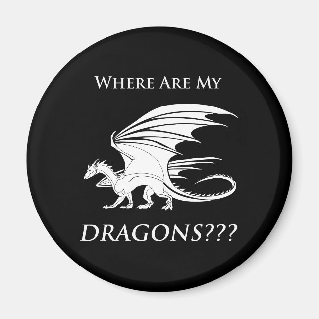 Imán ¿Dónde Están Mis Dragones? (Frente)