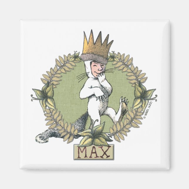 Imán Donde las cosas salvajes | Insignia de Max (Frente)