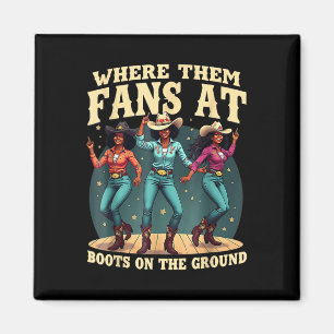 Imán Donde Los Ventiladores En Boots En La Línea De Vaq