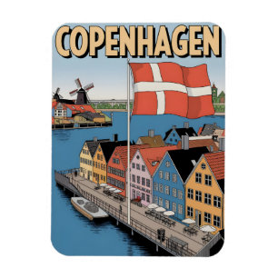 Imán Dones de casas pintorescas de Copenhague