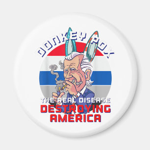 Imán Donkey Pox Gran MAGA Rey Trump UltrA MAGA US Ind