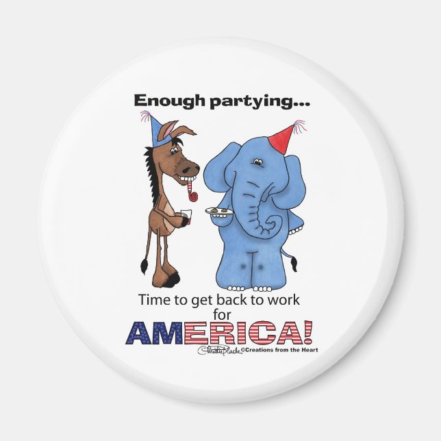 Imán ¡Donkey y Elephant ya están de fiesta! (Frente)