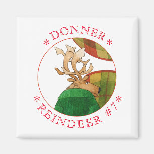 Imán DONNER REINDEER Square Magnet