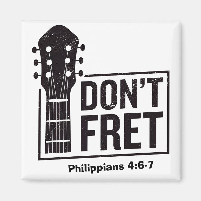 Imán Don't fret (Philippians 4:6-7) Guitar  (Frente)