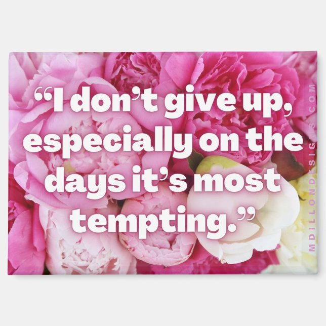 Imán Don't Give Up - Positive Affirmation Magnet (Anverso)