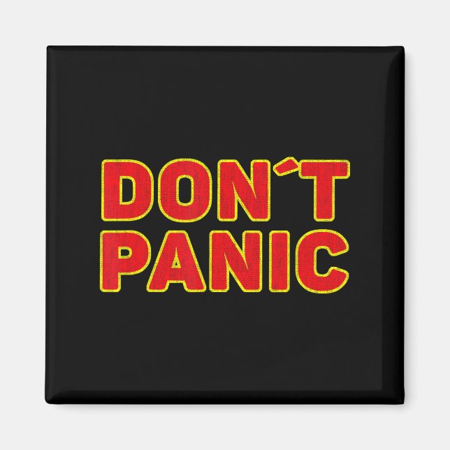 Imán Don't Panic Vintage Distressed, Sarcastic Panickin (Frente)