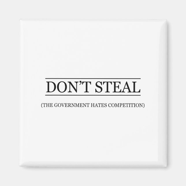 Imán Don't Steal - The Government Hates The Competition (Frente)