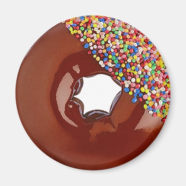Imán Donut de chocolate (Frente)