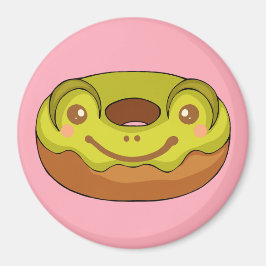 Imán Donut de rana cute matcha
