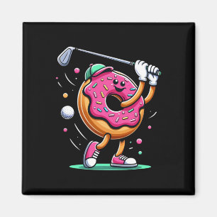 Imán Donut Divertido Golfista Comida Campeón Deportes G
