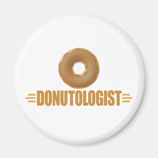 Imán Donut Lover de chocolate divertido (Frente)
