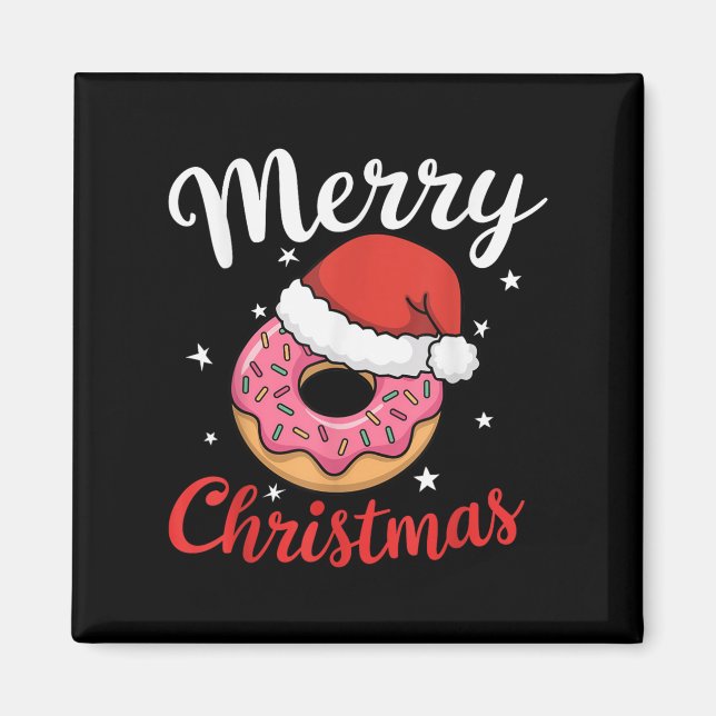 Imán Donut Pajama Xmas Santa Donuts Navidades hijos (Frente)