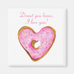 Imán Donut tú sabes, te amo Donut de Corazón