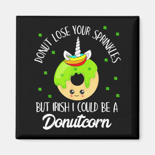 Imán Donutcorn Divertido Cute Donut Unicornio Irlandés