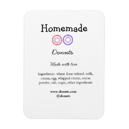 Imán Donuts caseros hechos con amor agregar sitio web d