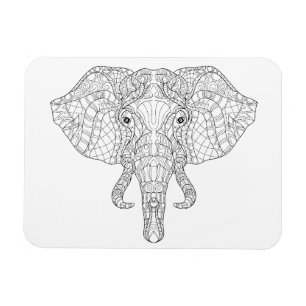 Imán Doodle 2 de la cabeza del elefante
