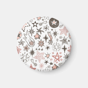 Imán Doodle Cósmico: Estrellas y Cometas