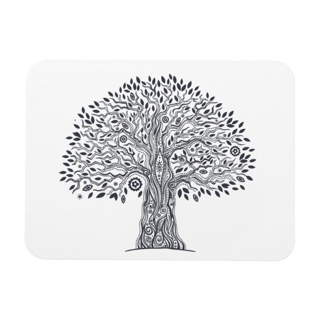 Imán Doodle De Árbol De Vida (Horizontal)