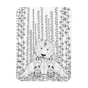Imán Doodle de bambú de la panda