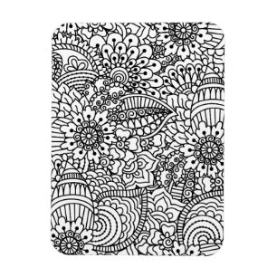 Imán Doodle de la flor
