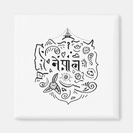 Imán Doodle de Nepal 