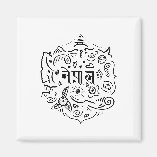 Imán Doodle de Nepal  (Frente)