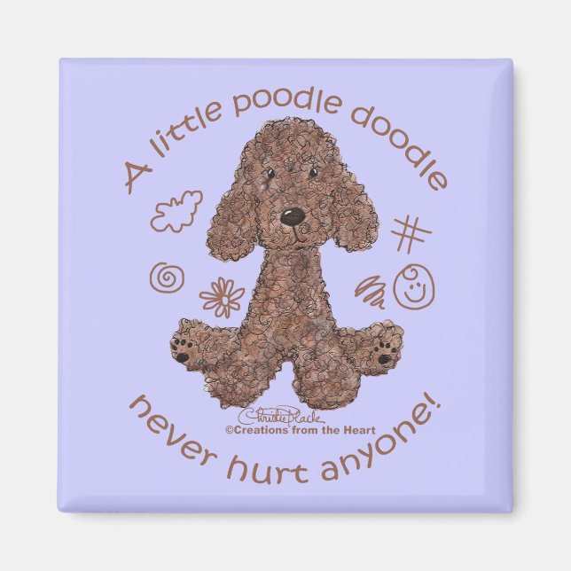 Imán Doodle de Poodle (Frente)