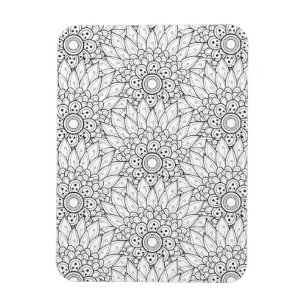 Imán Doodle floral del jardín