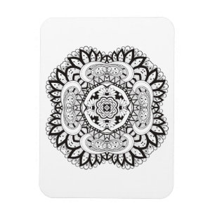 Imán Doodle hermoso del cuadrado de Deco