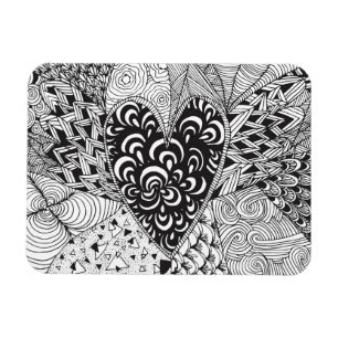 Imán Doodle inspirado del corazón