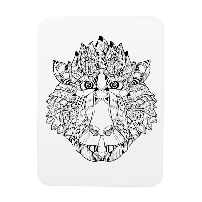 Imán Doodle Monkey Head (Vertical)